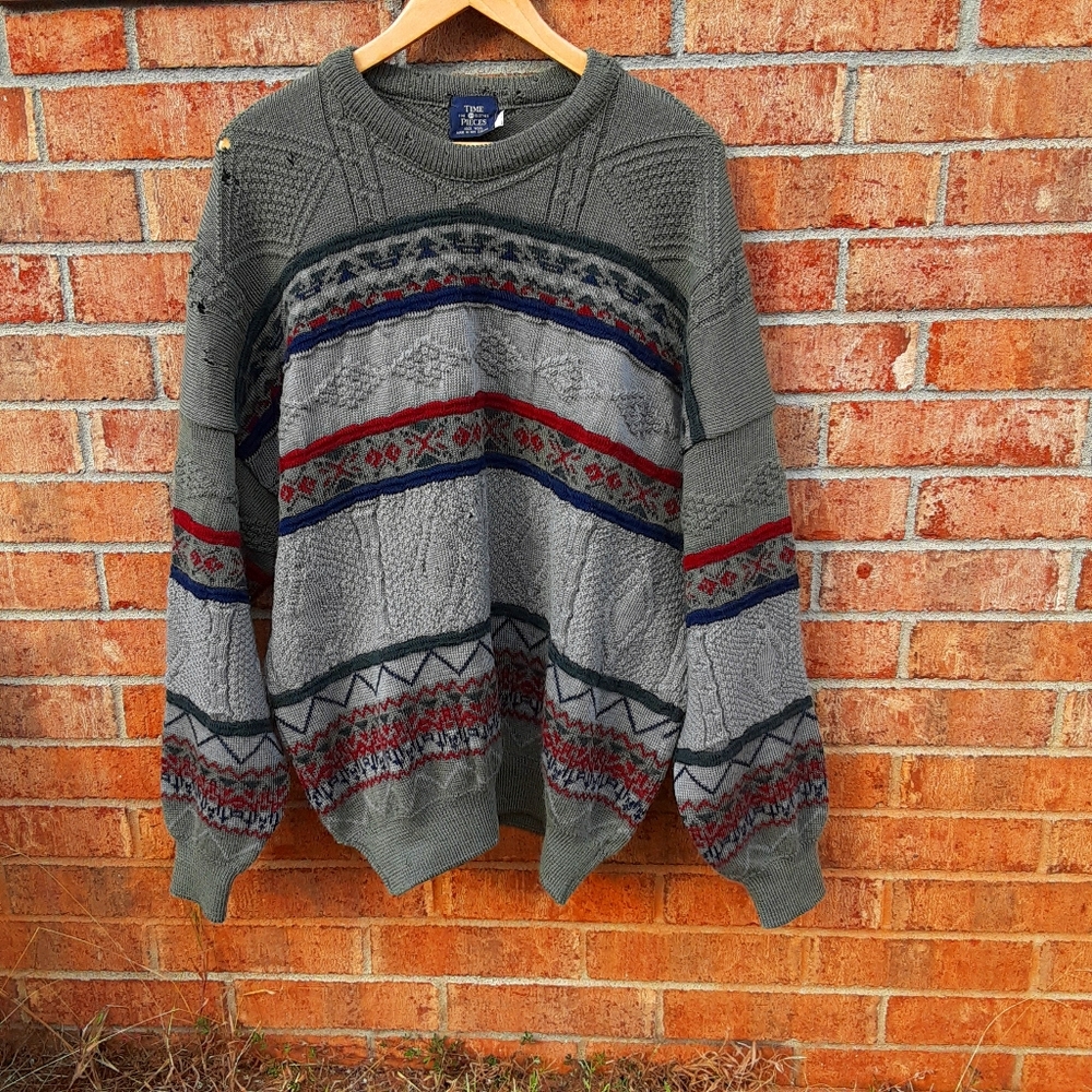 Vintage Wool Distressed Chunky Goblincore Grandpa Sweater